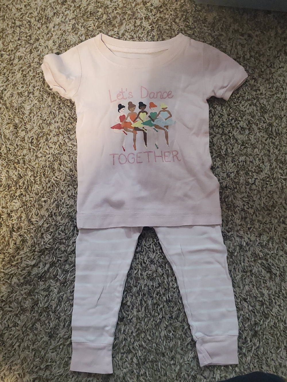 Old Navy Pink Girls' 'Let's Dance Together' Pajama Set